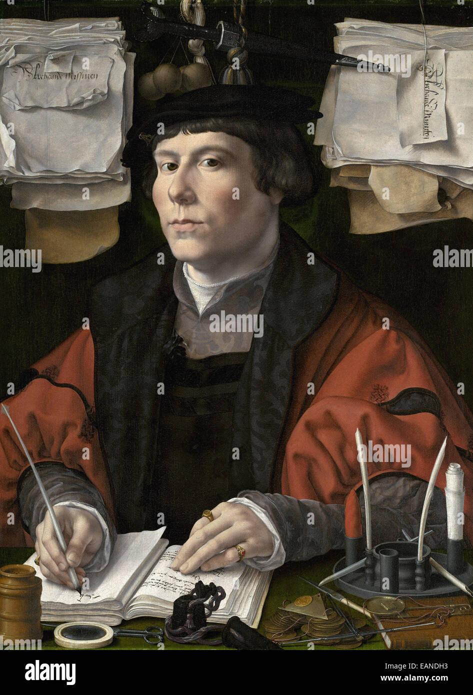Jan Gossaert  Portrait of a Merchant Stock Photo