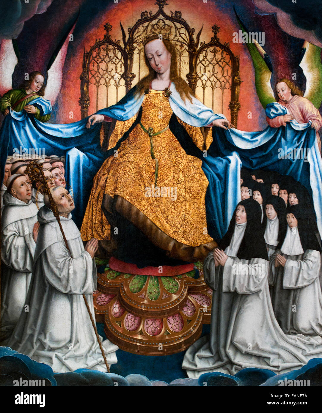 The Virgin Protectress the Cistercians by Jehan Bellegambe or Jean Bellegambe 1470 – 1535 Belgian Belgium Stock Photo
