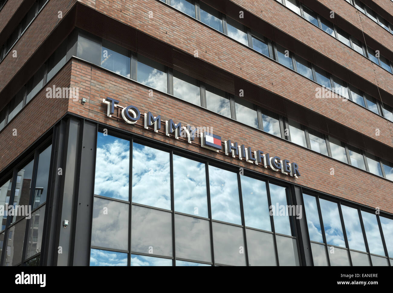 Tommy Hilfiger logo on building exterior in Helsinki, Finland Stock Photo -  Alamy