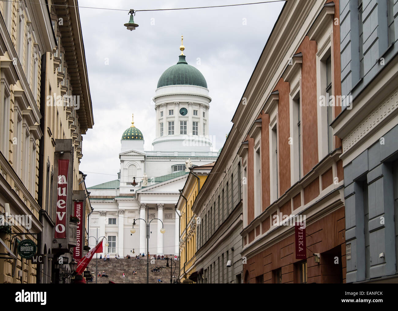 Sofiankatu Street and Helsinki Cathedral, Helsinki, Finland Stock Photo -  Alamy