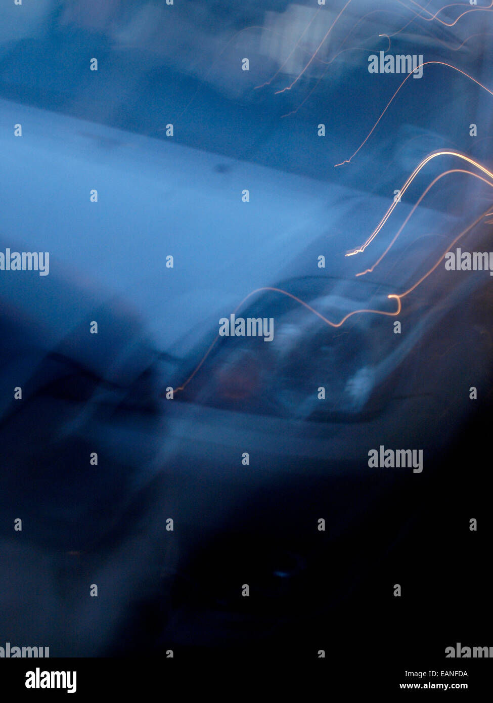 Abstract image of a car driving, UK Stock Photo