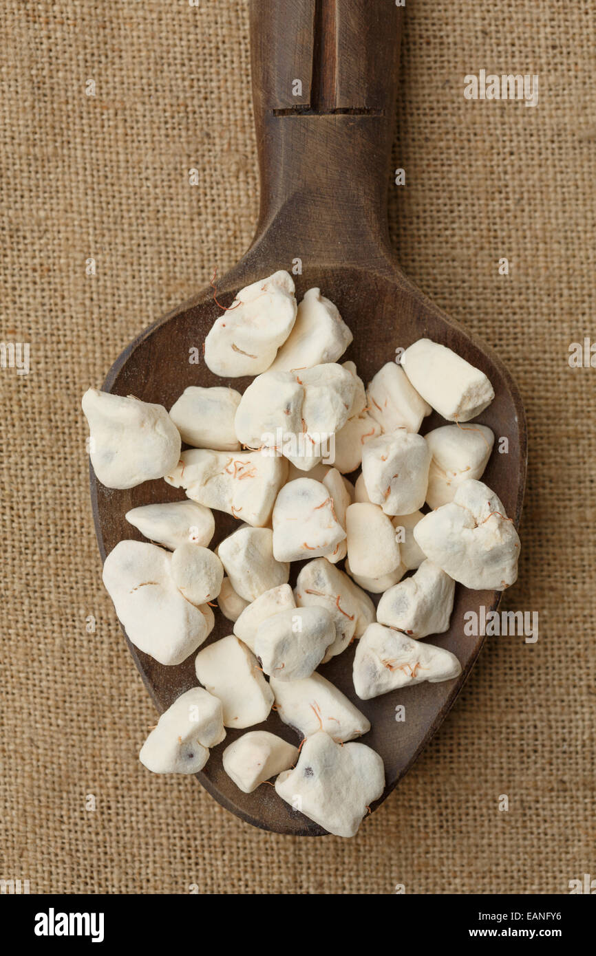 Dried Baobab fruit pulp. It can be dissolved into water to to make a vitaminic drink Stock Photo