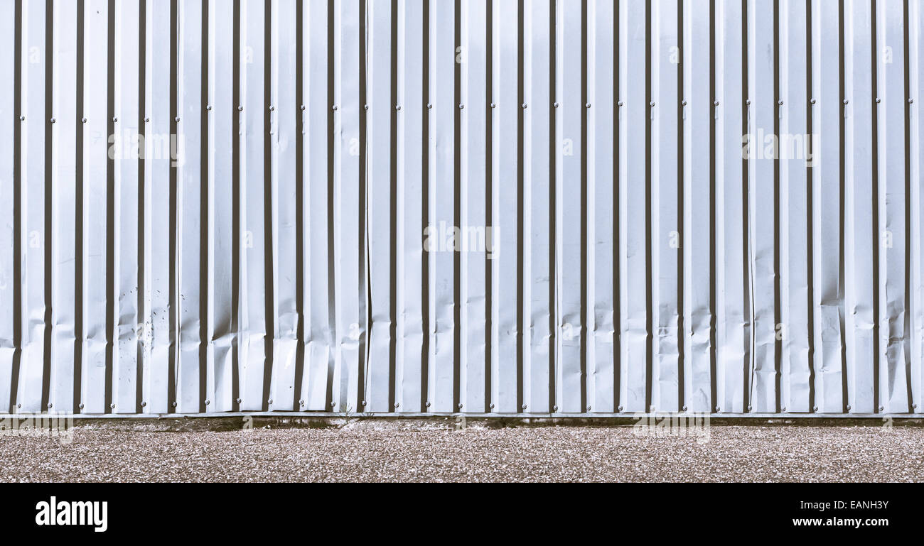 Corrugated metal wall as a background Stock Photo - Alamy