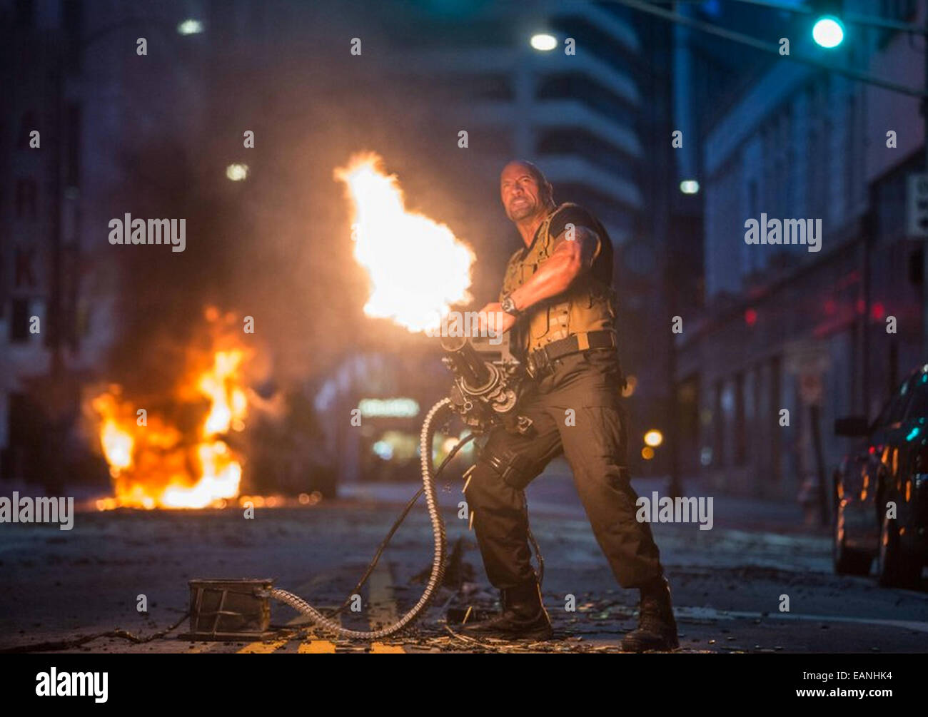 FURIOUS 7 - 2014 Universal Pictures film with Dwayne Johnson Stock Photo