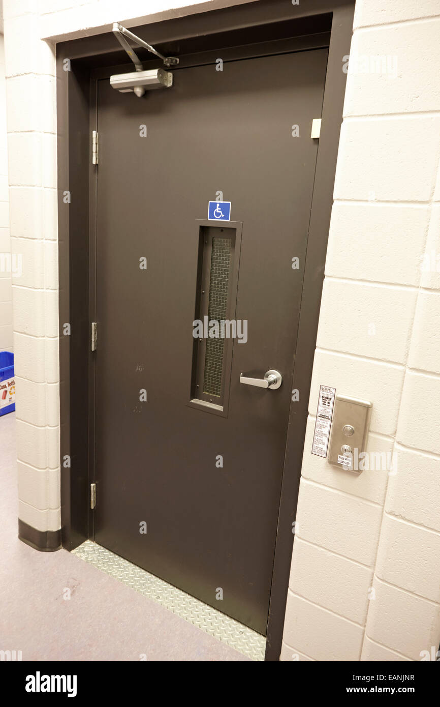 disabled access elevator in a municipal building Stock Photo