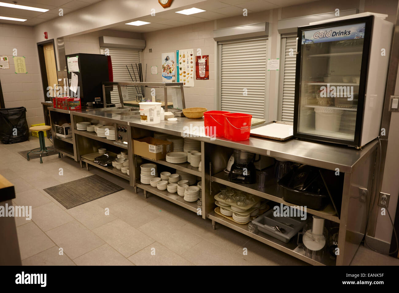 serving counter in a north american high school canteen Stock Photo Alamy