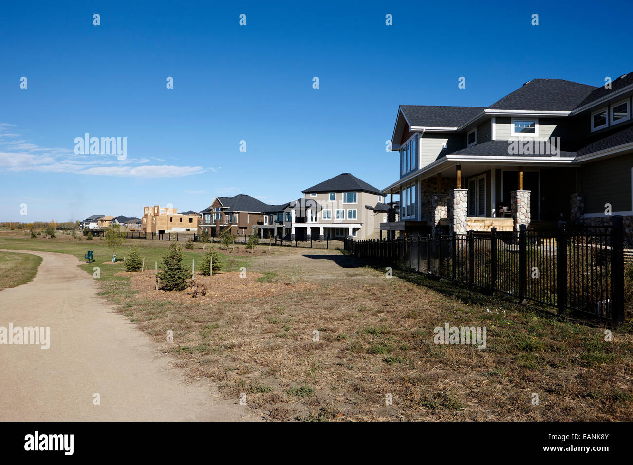 new build gated community expensive luxury suburban homes saskatoon