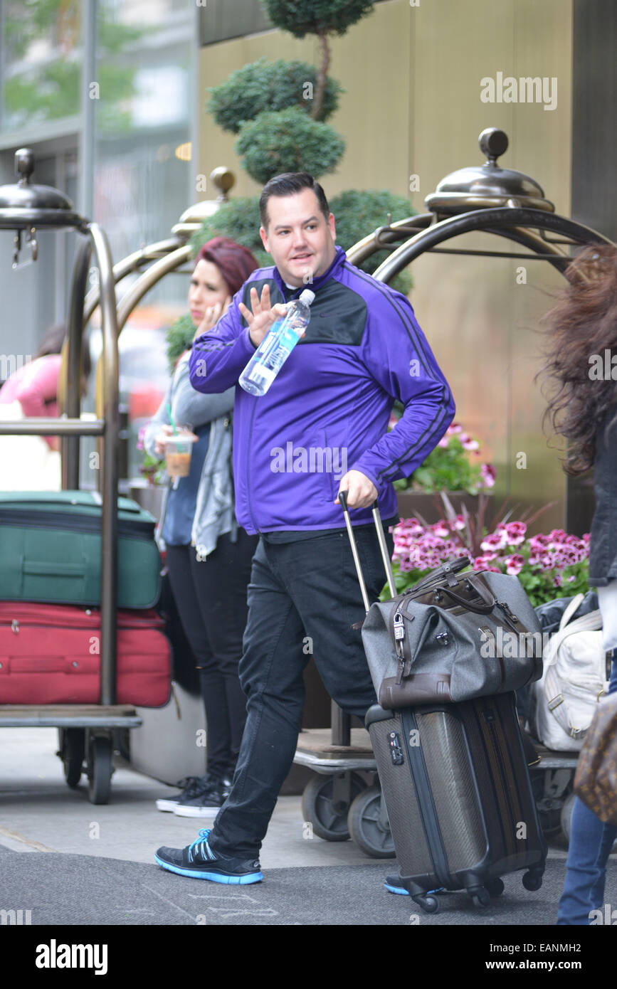 Ross Mathews exiting his hotel Featuring: Ross Mathews Where: Manhattan
