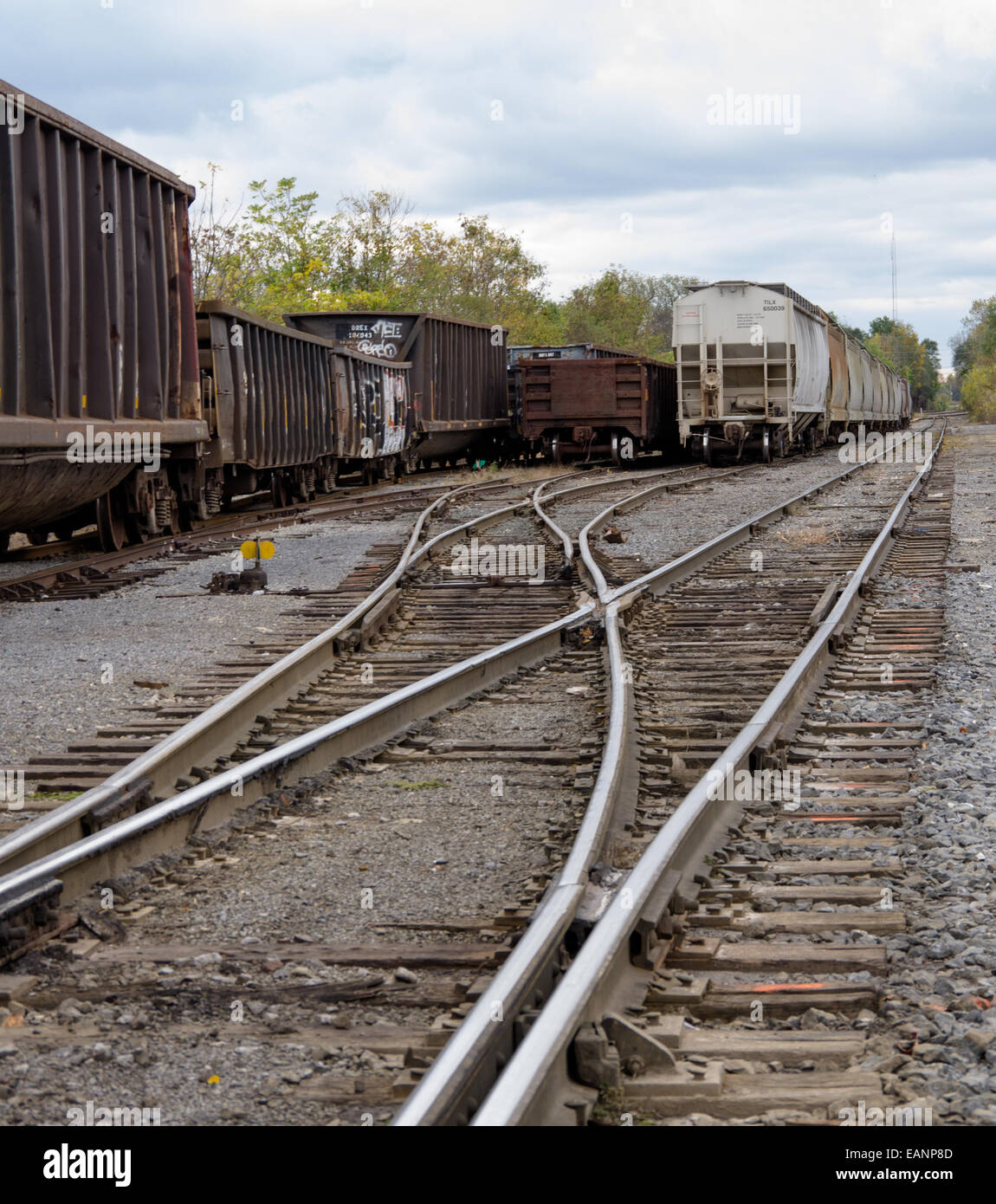 Norfolk Southern Tracks in Hagerstown, Maryland USA Stock Photo