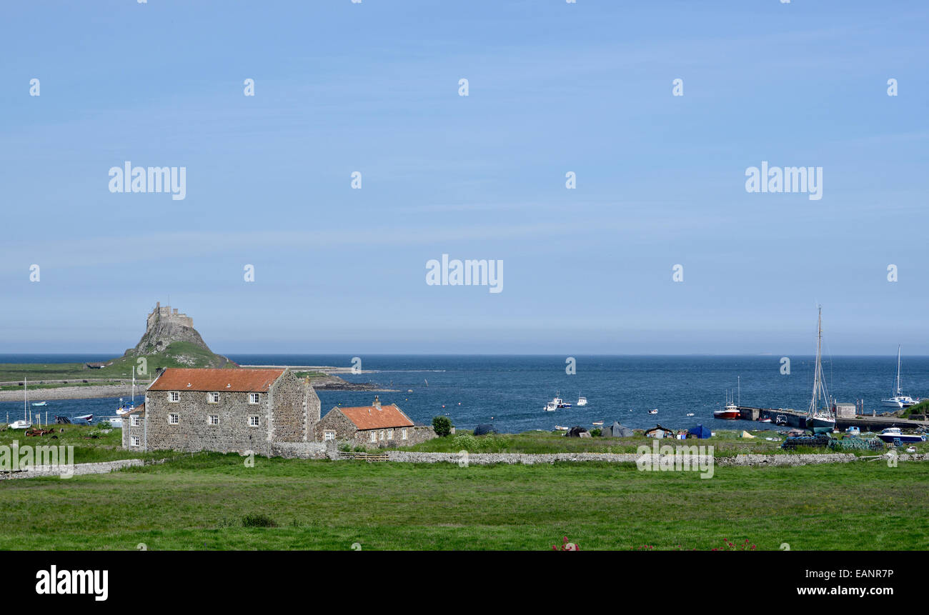 Holy Island Harbour Stock Photo Alamy