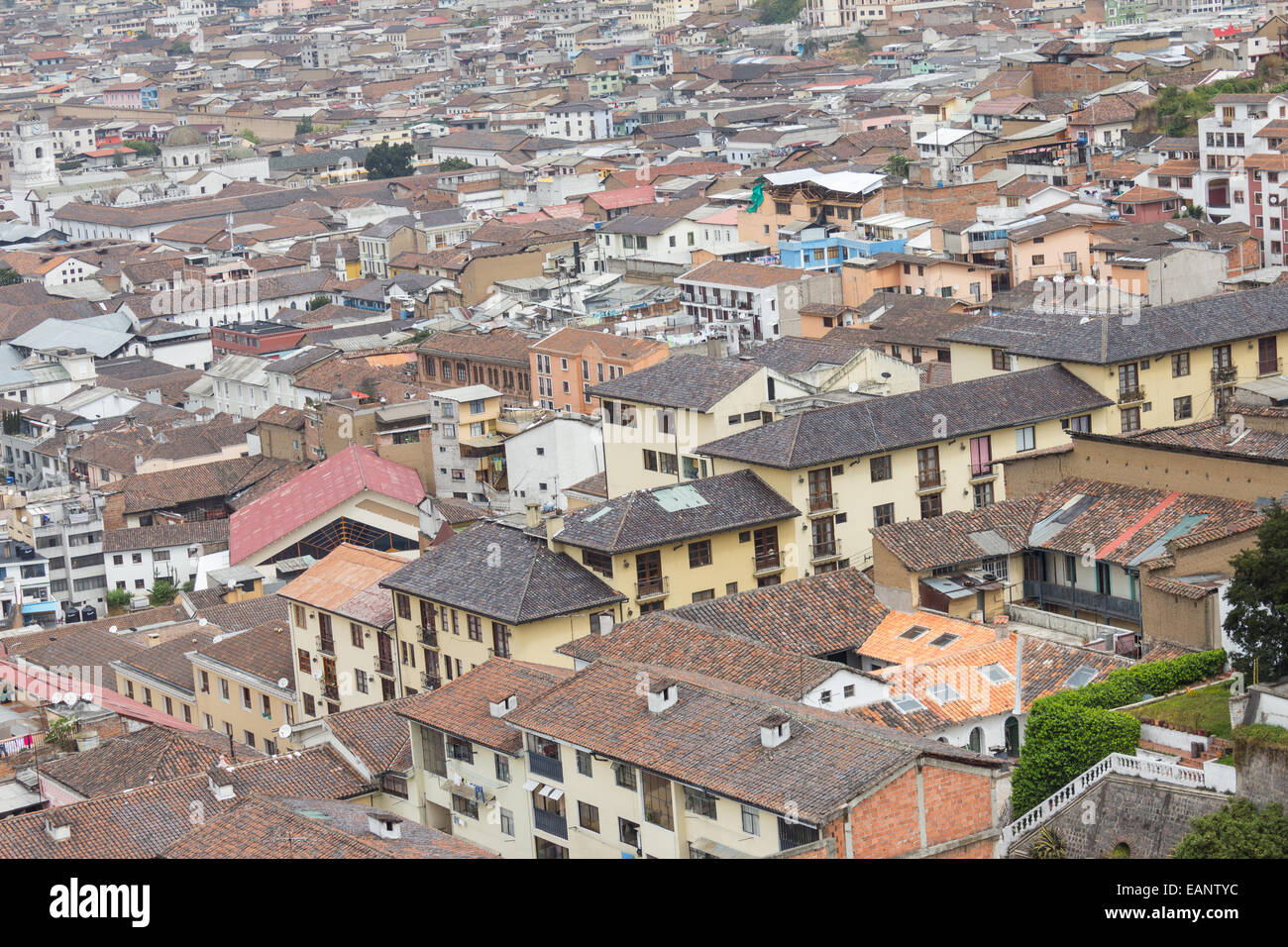 Aerial view rooftops Quito Ecuador South America Stock Photo Alamy