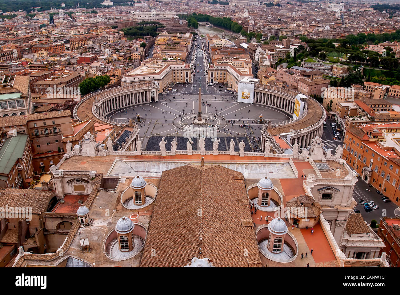 St. Peter's Square in the Vatican City. Stock Photo