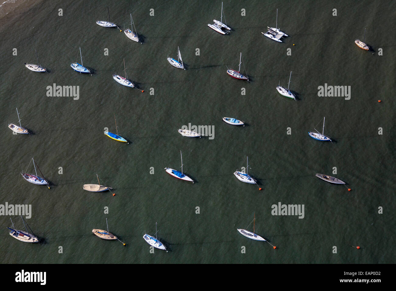 Aerial view boats anchored hi-res stock photography and images - Alamy