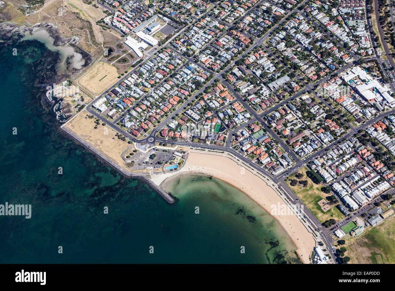 Aerial view of Williamstown in Melbourne's West Stock Photo Alamy