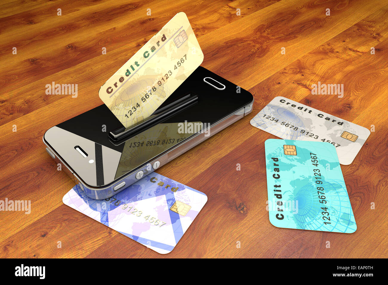 Credit Card and mobile phone Stock Photo Alamy