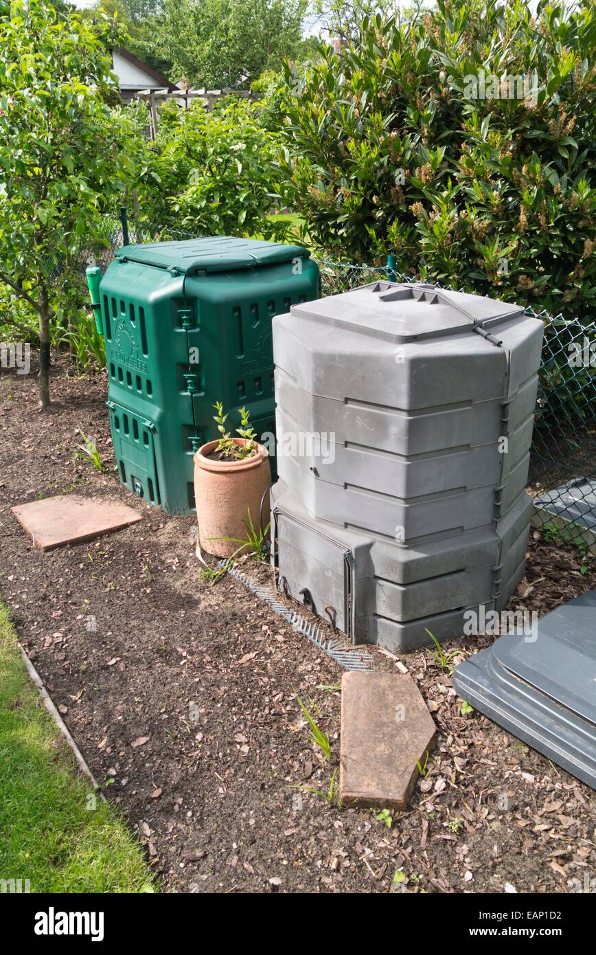 Plastic compost bin Stock Photo Alamy