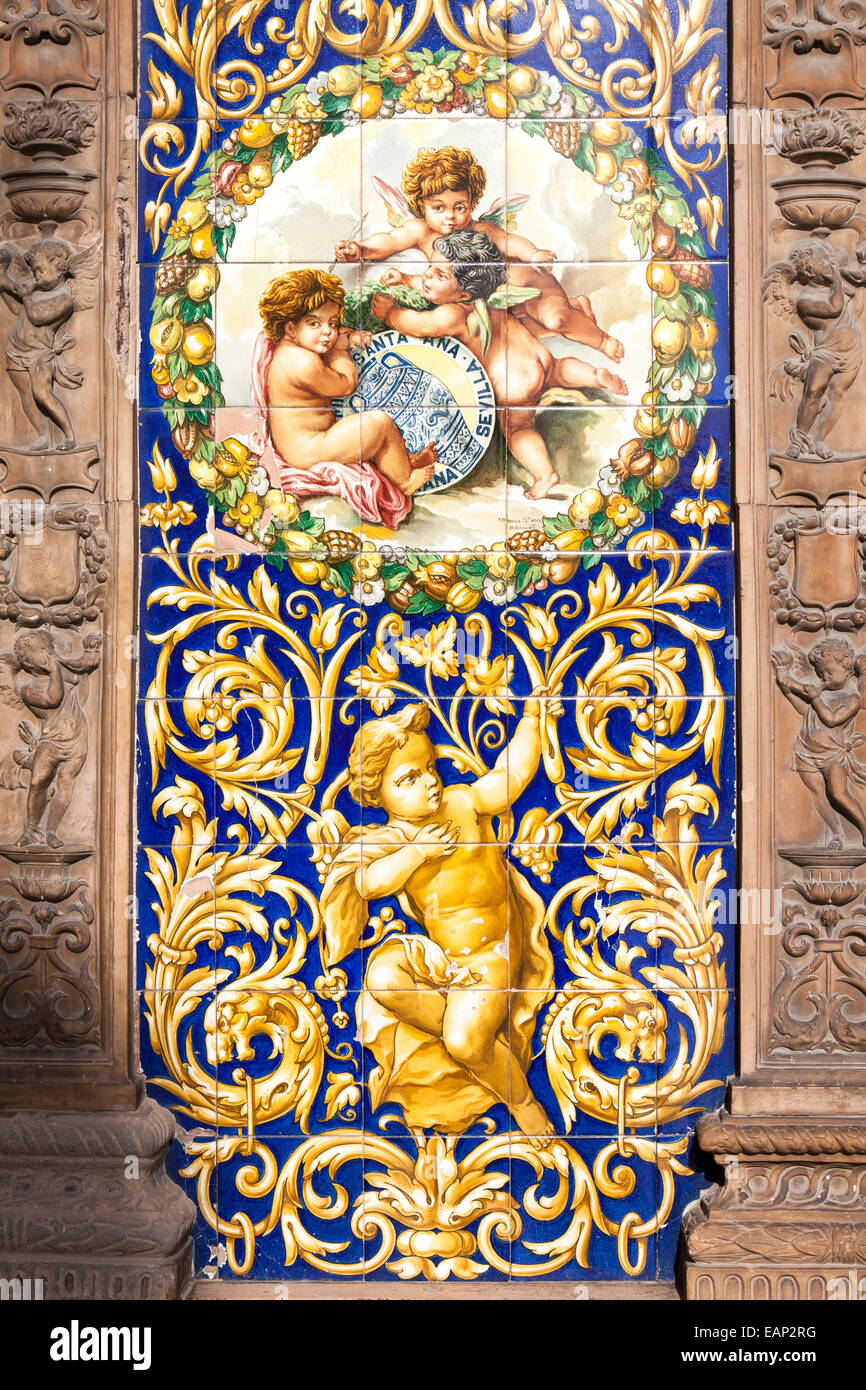 Ceramica Santa Ana ceramic tiles shop and permanent display, Triana,  Seville, Spain Stock Photo - Alamy
