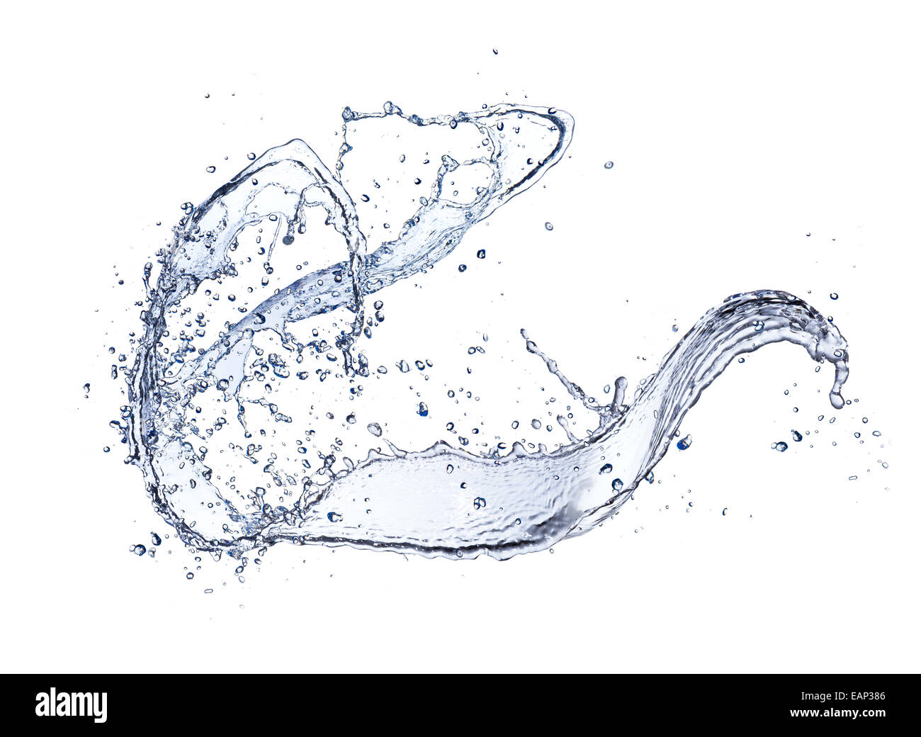 Water splash isolated on white background Stock Photo - Alamy