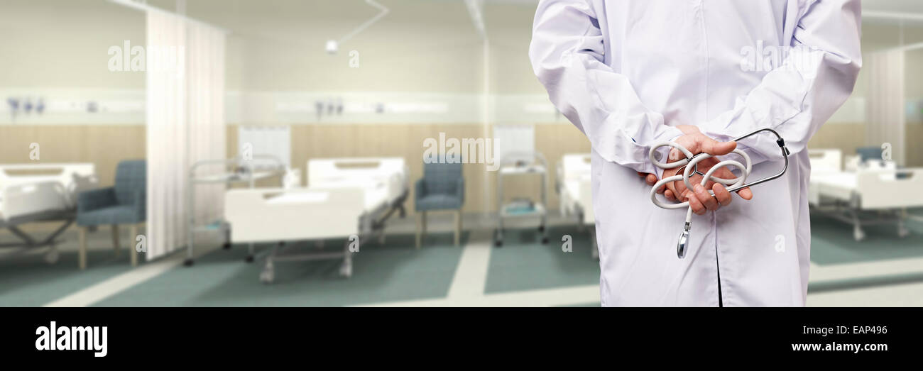 doctor in hospital ward Stock Photo