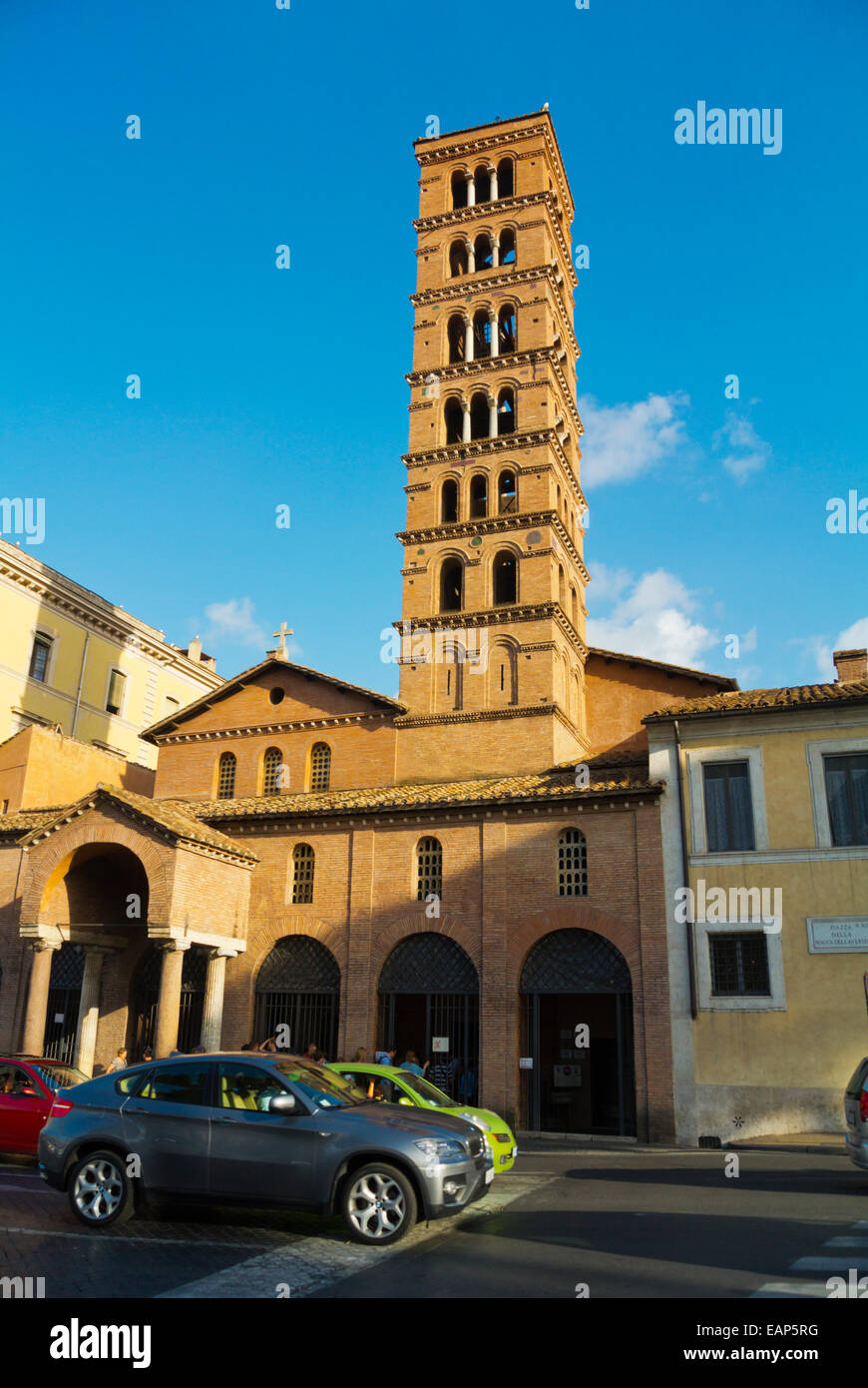 Santa Maria in Cosmedin church, Piazza Bocca della Verità, Rome, Italy Stock Photo