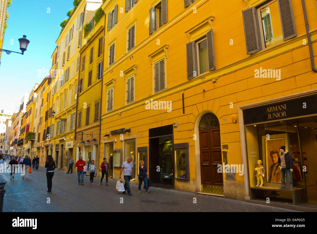 Via Frattina, centro storico, Rome, Italy Stock Photo