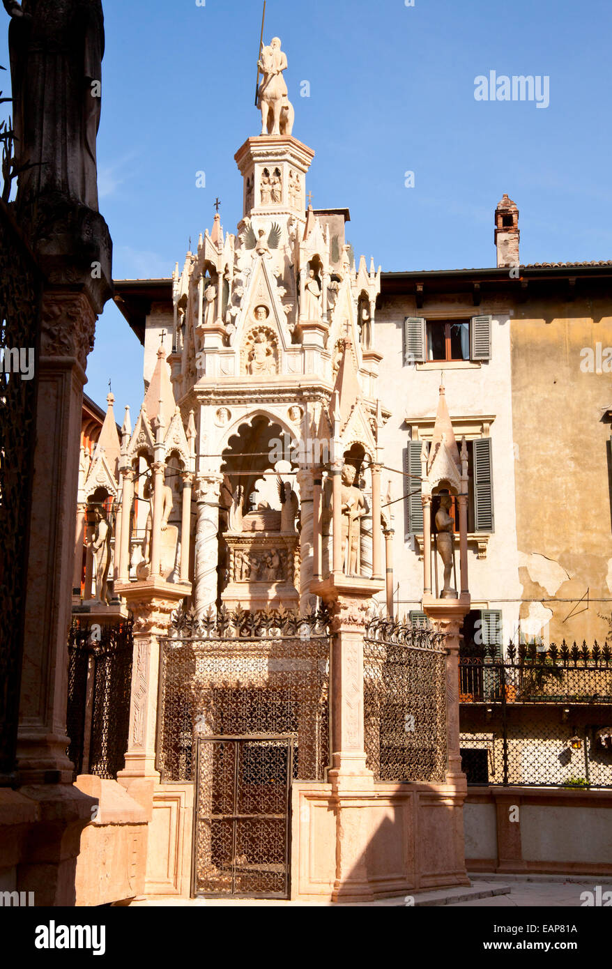 Famous gothic funerary monument Scaliger Tombs (Arche scaligere) in