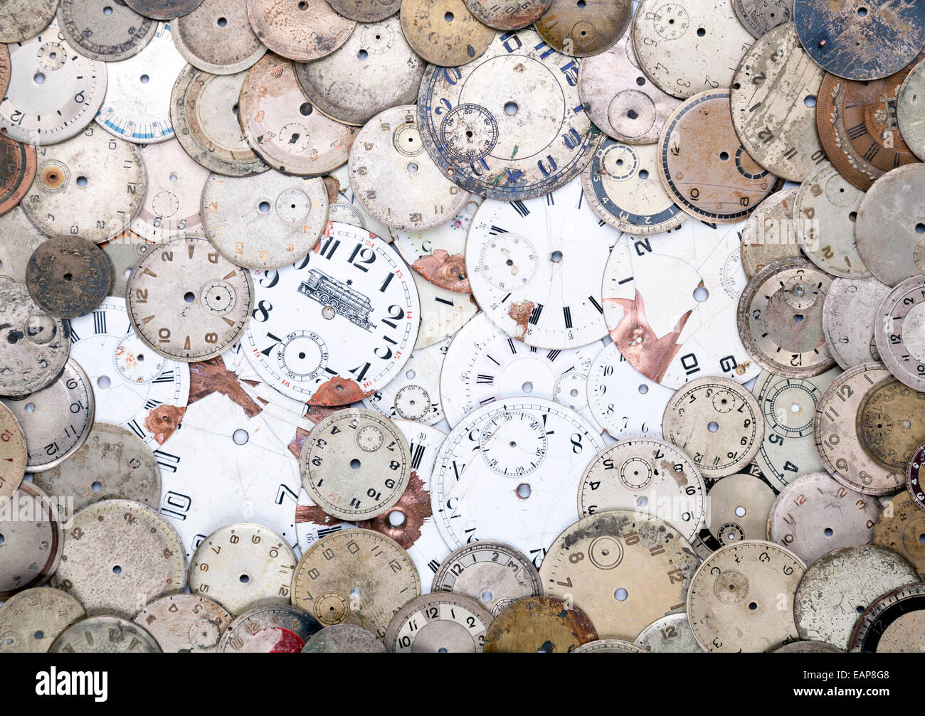 Antique watch faces Stock Photo Alamy