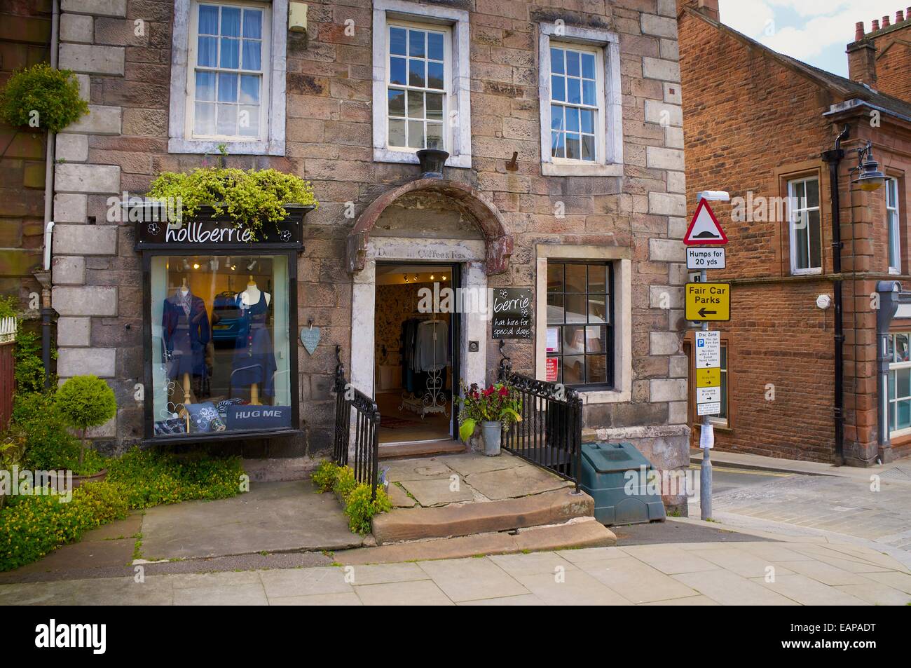 Old shop in market town of Appleby-in-Westmorland, Cumbria, England, United Kingdom. Stock Photo