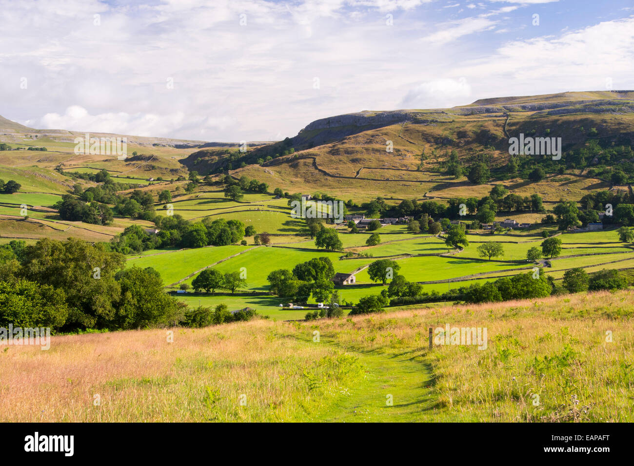 The hamlet of Wharfe just above Austwick in the Yorkshire Dales, UK