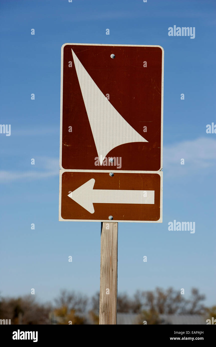 regional park directions sign Saskatchewan Canada Stock Photo