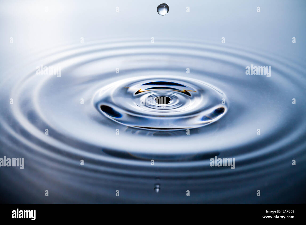 Macro shot of water circles Stock Photo