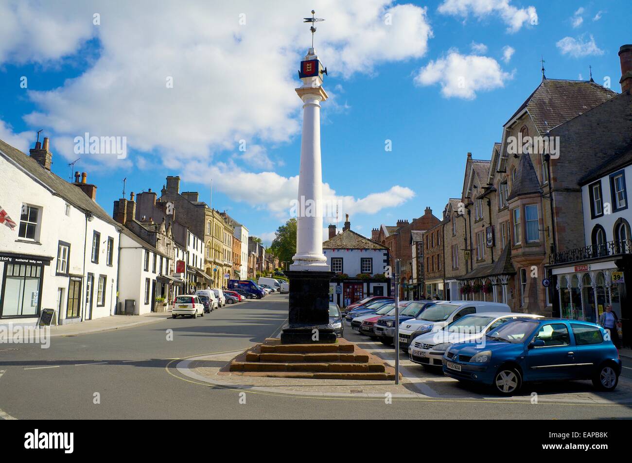 The High Cross Boroughgate. Appleby-in-Westmorland, Cumbria, England, United Kingdom. Stock Photo