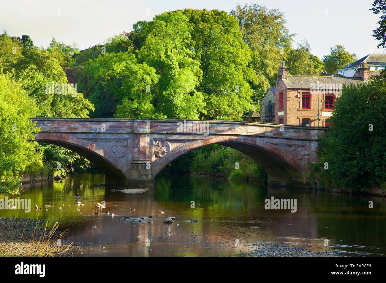 St Lawrence's Bridge over the River Eden. Appleby-in-Westmorland, Cumbria, England, United Kingdom. Stock Photo