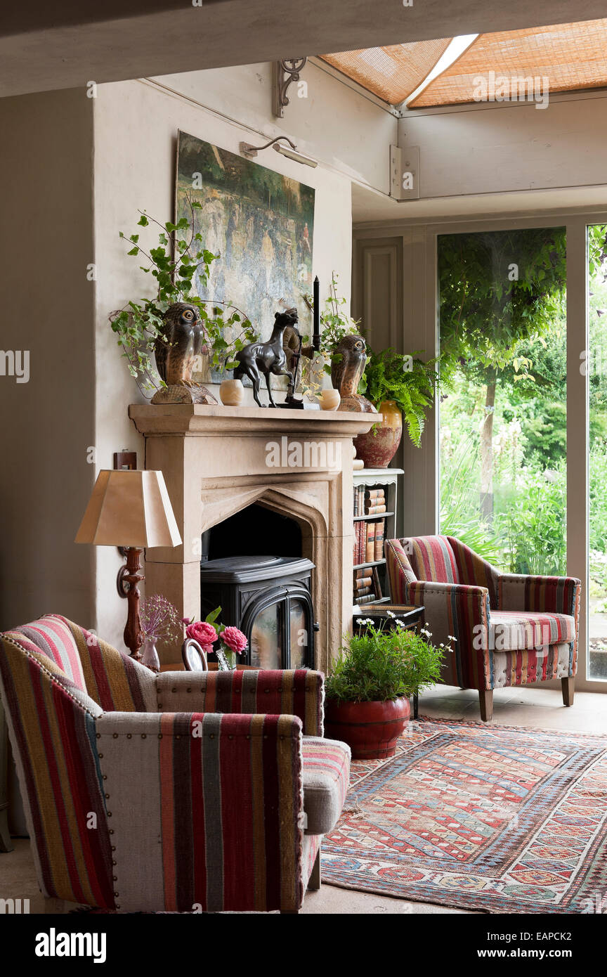 upholstered armchairs living room