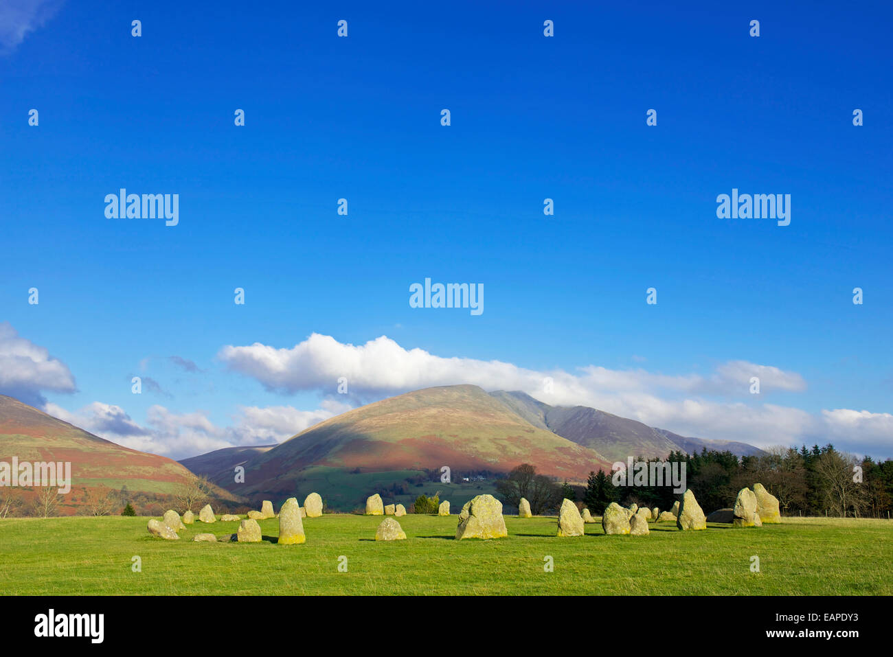 Castlerigg stone circle, near Keswick, Lake District National Park, Cumbria, England UK Stock Photo