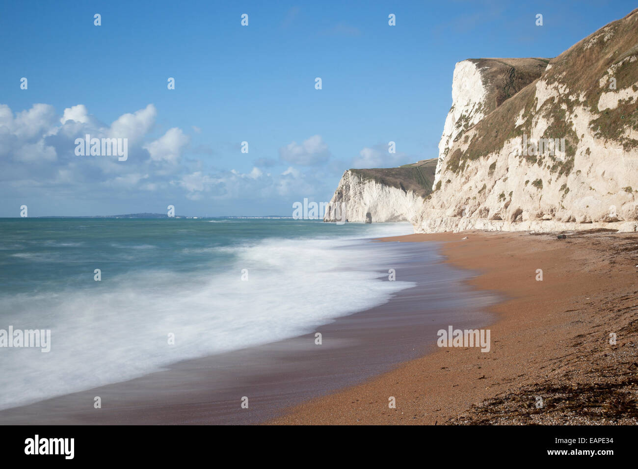 Durdle Door beach, Dorset, England, UK on a sunny November day Stock Photo