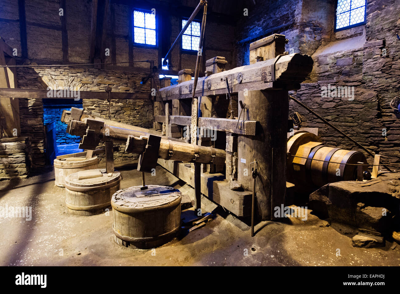 Annaberg-Buchholz, Germany. 18th Nov, 2014. The Frohnauer Hammer is  pictured in Annaberg-Buchholz, Germany, 18 November 2014. The technology  monument will be part of the UNESCO World Heritage site "Montan Region Ore  Mountains."