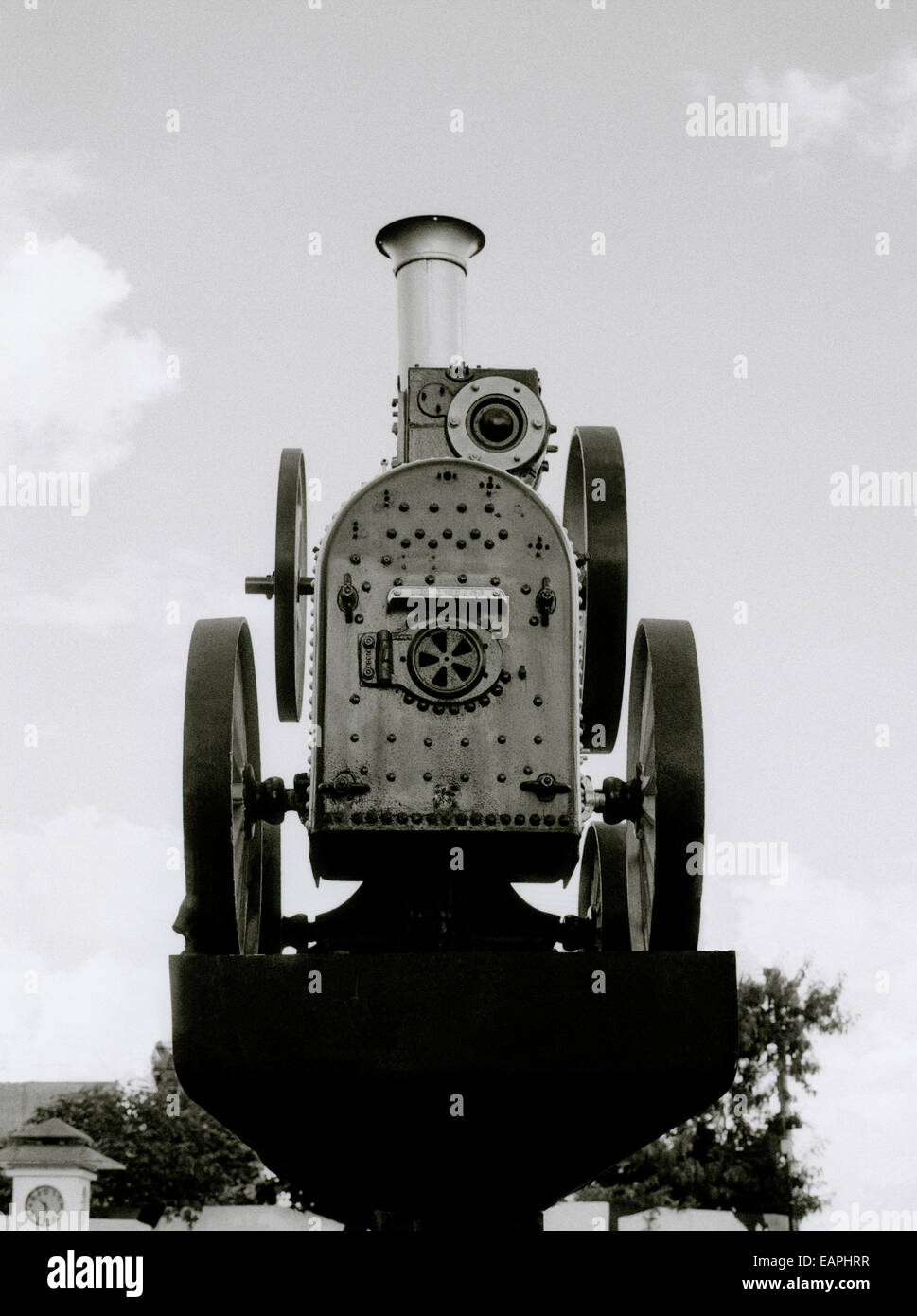 Old fashioned steam locomative train in Yogyakarta in Java in Indonesia in Southeast Asia Far East. Transport Engineering Travel Stock Photo