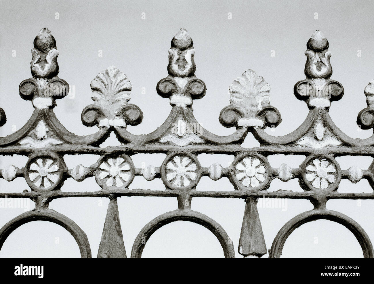 Artistic railing at the Royal Place Kraton in Yogyakarta in Java in Indonesia in Southeast Asia Far East. Tourism Tourist Site Travel Stock Photo