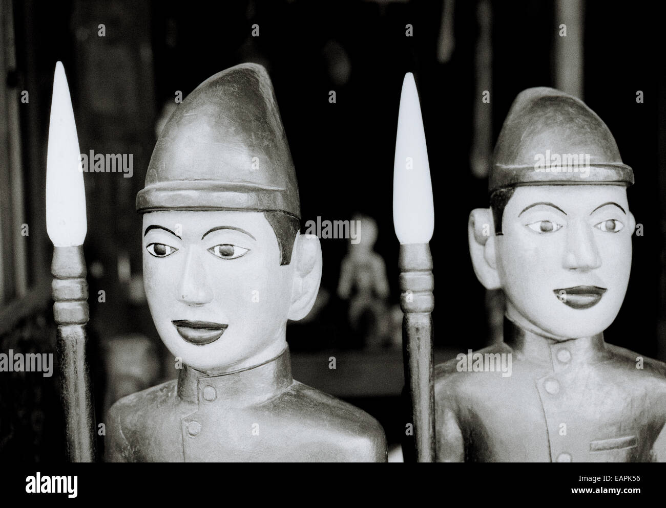 Warrior sculpture art in Yogyakarta in Java in Indonesia in Southeast Asia Far East. Travel Stock Photo