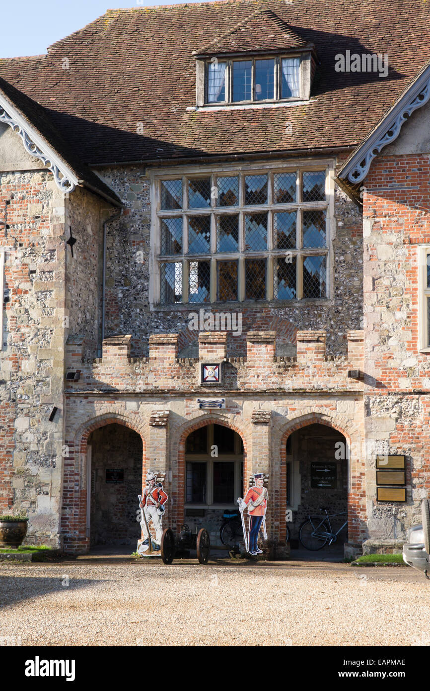 Salisbury a Cathedral town in Wiltshire England UK Rifles Museum Stock Photo