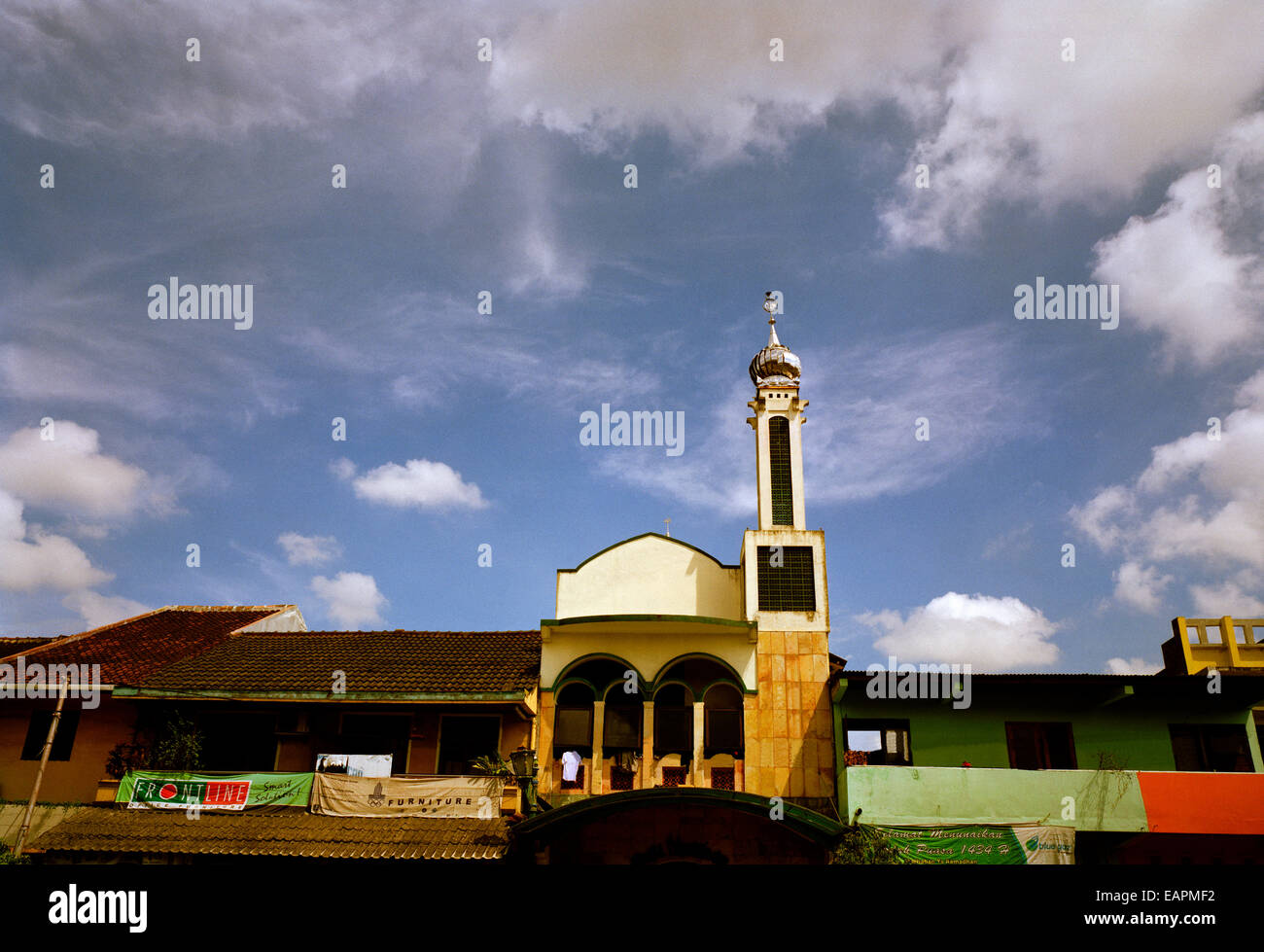 Islamic mosque in Yogyakarta in Java in Indonesia in Southeast Asia Far East. Wanderlust Escapism Travel Stock Photo