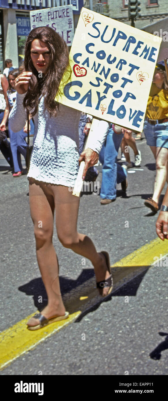 Gay Freedom Day Parade , San Francisco, 1976 Stock Photo
