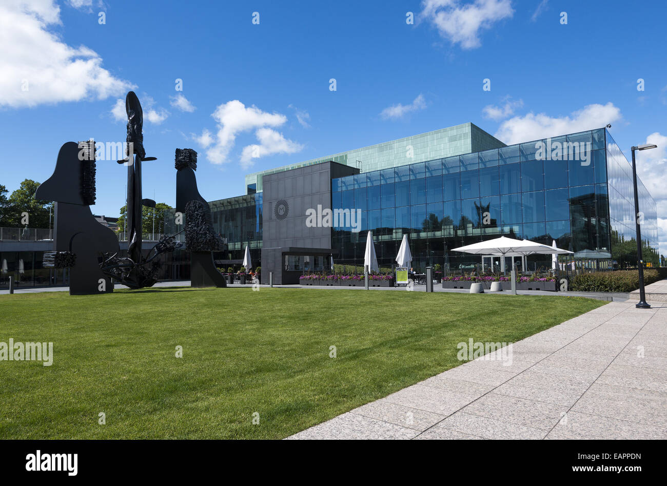 The Singing Trees sculpture in outside of the Helsinki Music Centre in ...