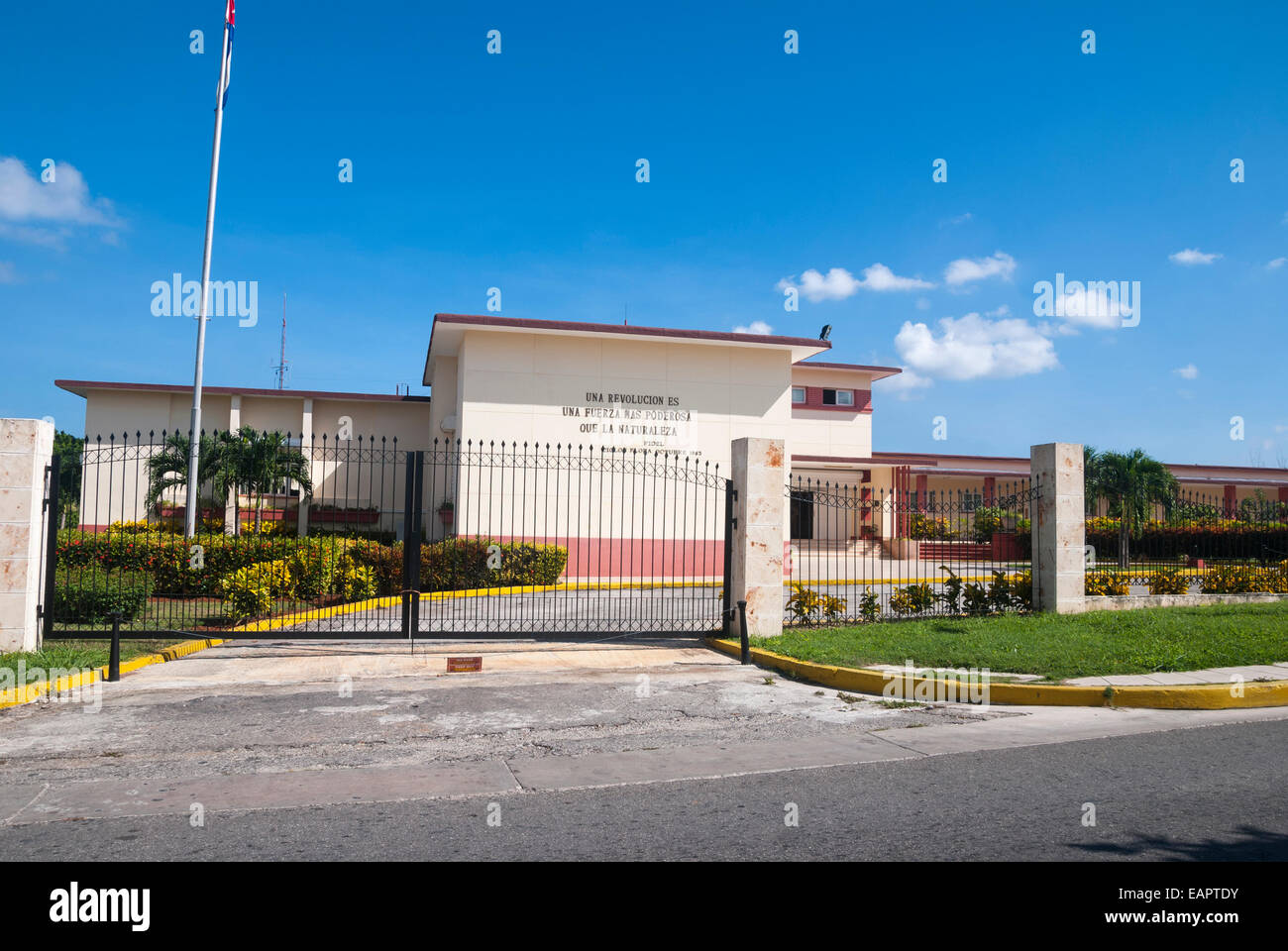 The National headquarters of the Cuban Civil Defense located across the bay of Havana in the suburb of Casablanca Stock Photo