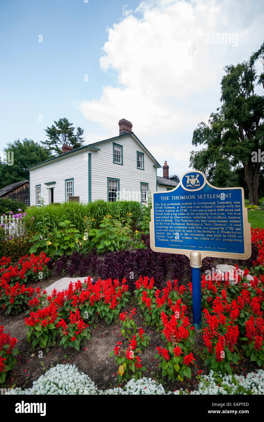 The historic home of the Thomson family one of the earliest settlers in the city of Toronto Ontario Canada Stock Photo