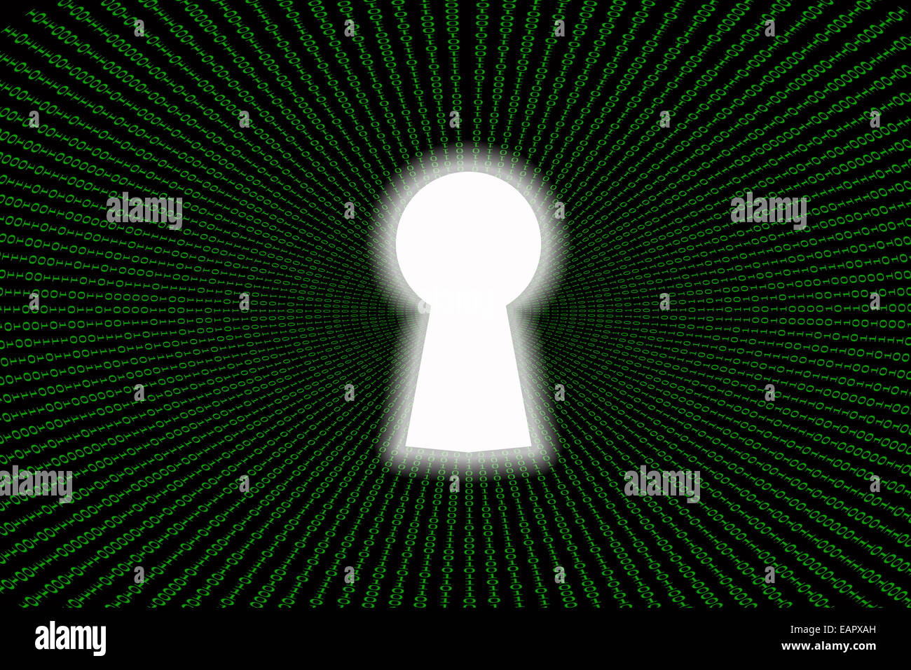 Data security concept binary background. Stock Photo