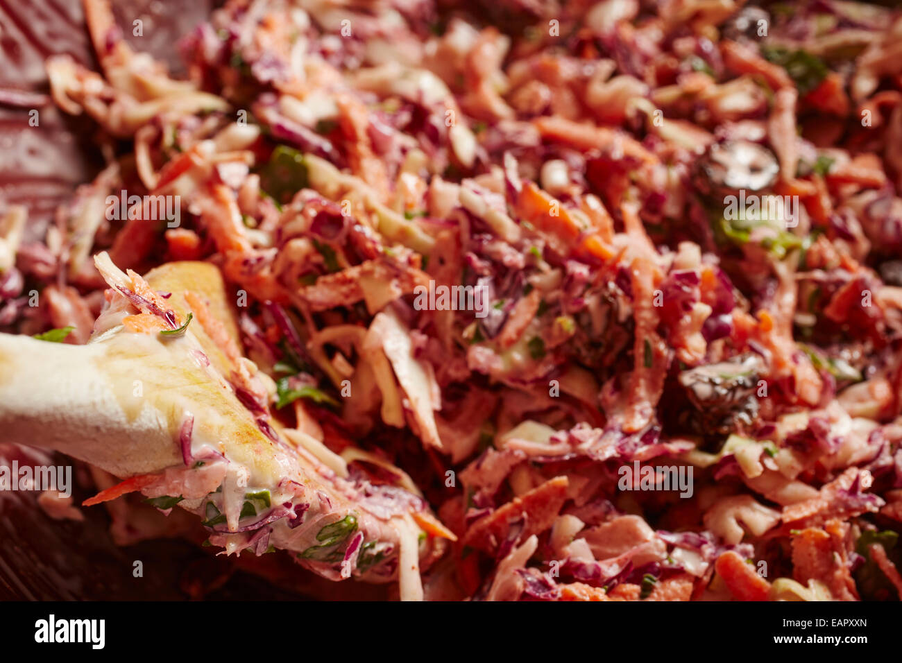 Home made American-style Cole Slaw Stock Photo