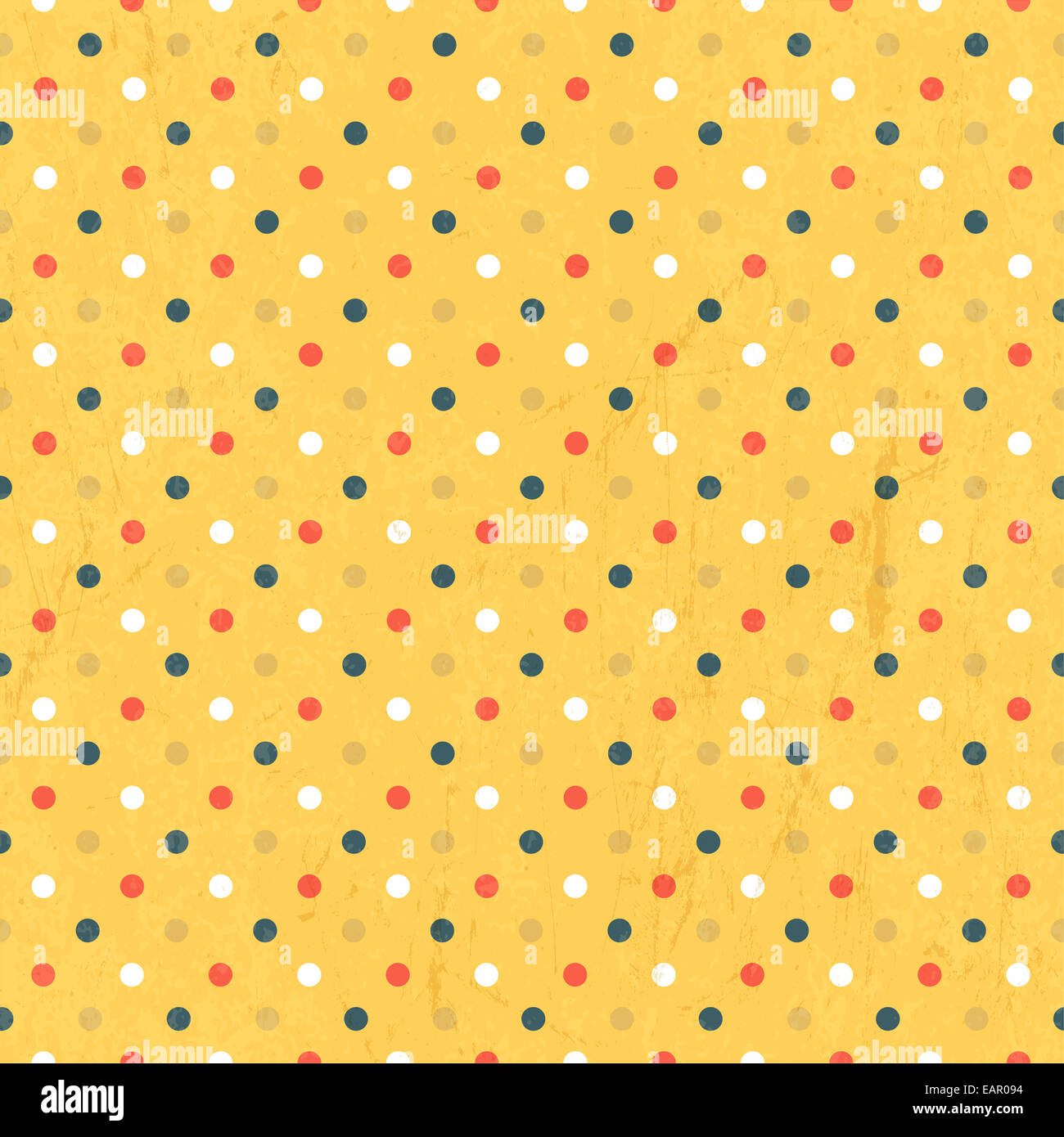 Seamless colorful polka dots pattern with textured layer, vector Stock ...