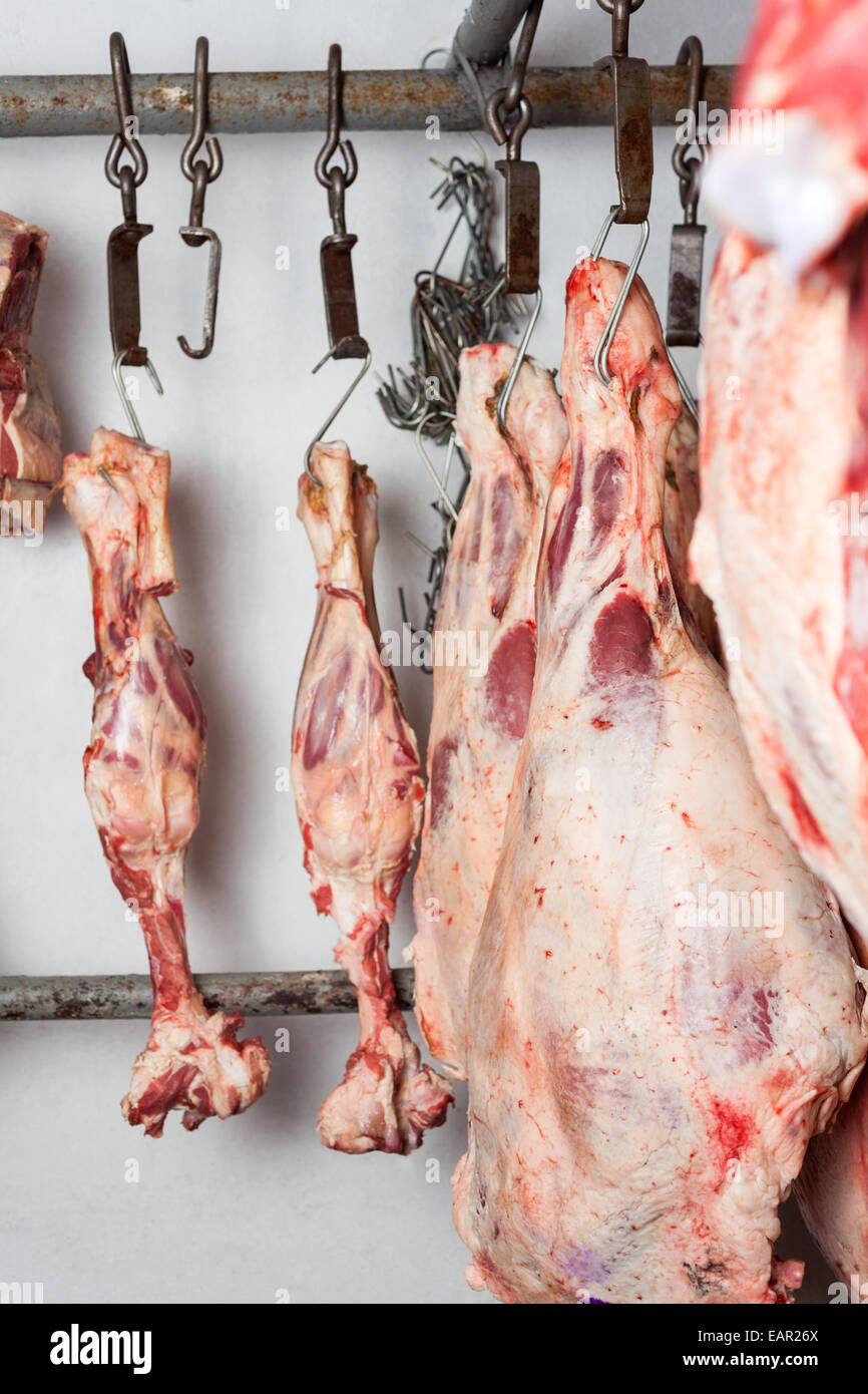Raw meat hang freezer hi-res stock photography and images - Alamy